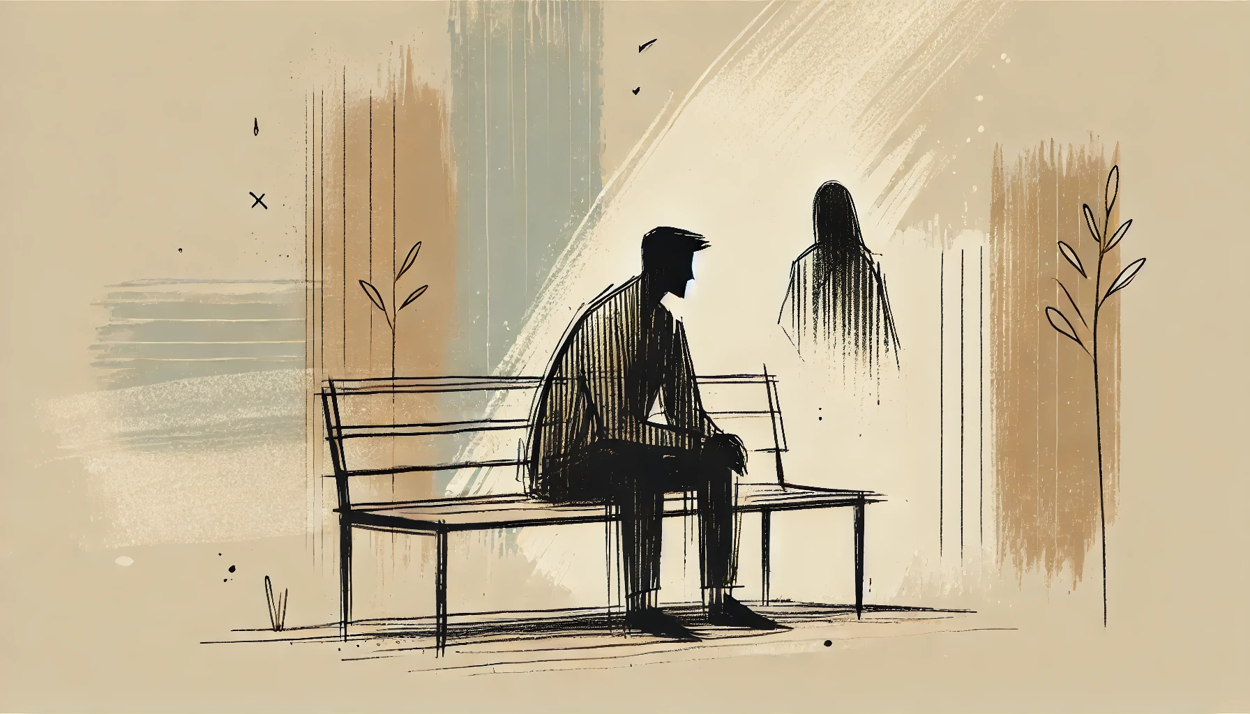 Psychologie der Einsamkeit Titelbild (dunkler Mann sitzt auf Bank)